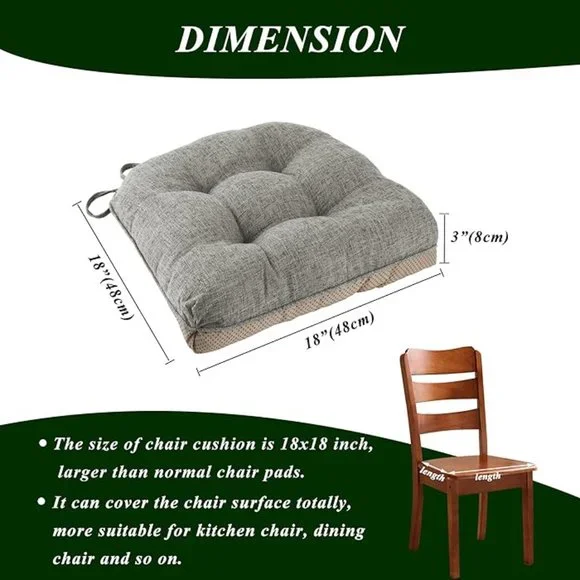 Chair Cushions for Dining Chairs Set of Kitchen Chair Cushions